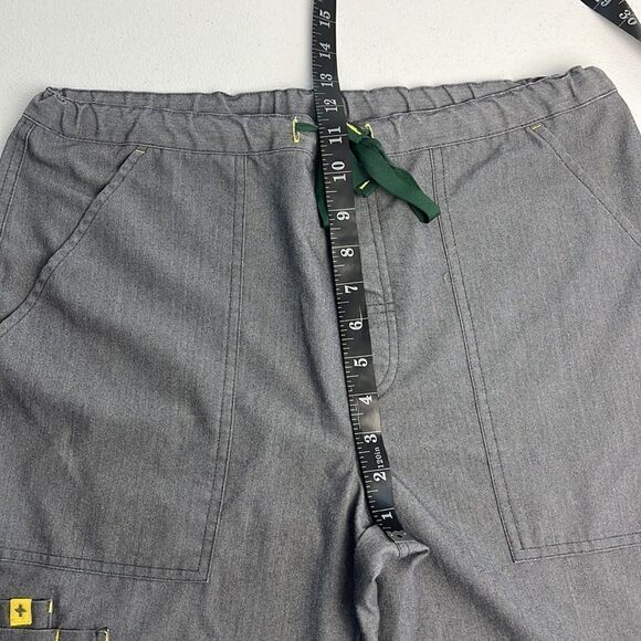 Figs Cairo Straight Leg Graphite Gray Cargo Pants Elastic/Tie Waist Scrubs S - Picture 8 of 11